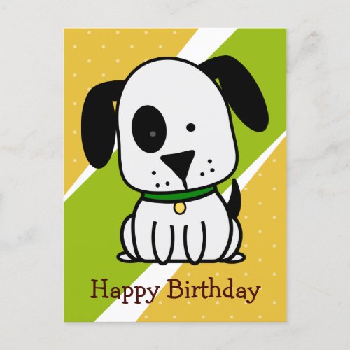 Happy Birthday Puppy Dog Holiday Postcard