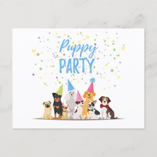 Happy Birthday Puppy Holiday Postcard