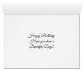 Happy Birthday Purple Flowers Stairs Card (Inside Horizontal (Bottom))