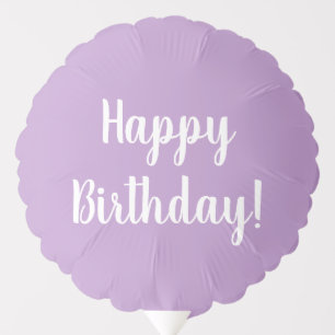 Happy Birthday Purple Lilac Typography Balloon