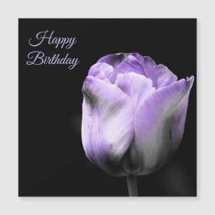 Happy Birthday Purple Tulip *customize-personalize