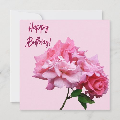 Happy Birthday purple tulip minimalist trendy cute Card