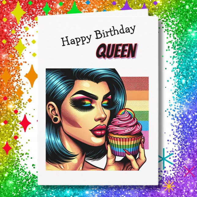 Happy Birthday Queen | LGBTQIA Trans Woman Card (Creator Uploaded)