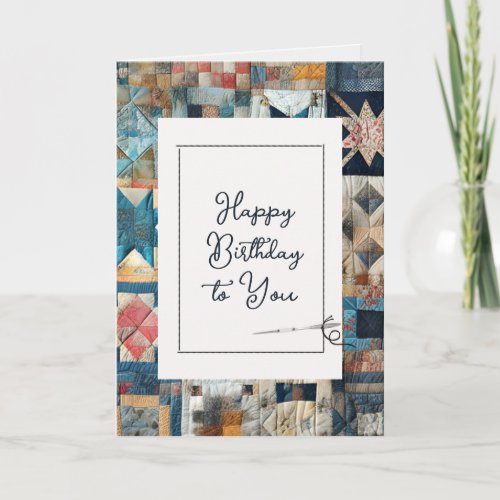 Happy Birthday Quilt Pattern with Needle Card