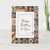 Happy Birthday Quilt Pattern with Needle