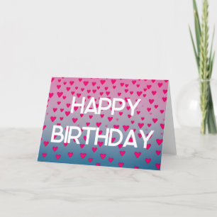 Happy Birthday Quote Cute Pink Stars Design Holida Holiday Card