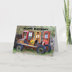 Happy Birthday Race Car Humor Card | Zazzle