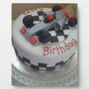 happy birthday racing car plaque