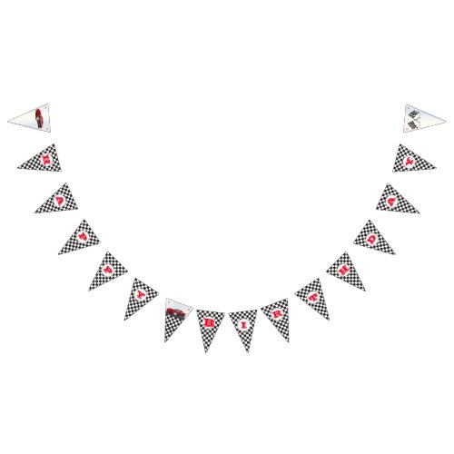 Happy Birthday Racing Checkered Flag Bunting