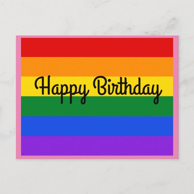 Happy Birthday Rainbow #1 Postcard (Front)