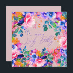 Happy Birthday Rainbow Garden Floral Blush Card<br><div class="desc">A modern and beautiful birthday card featuring a romantic garden floral design. Perfect for any age birthday.</div>