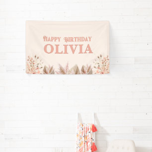 Happy Birthday Rainbow Girl Banner