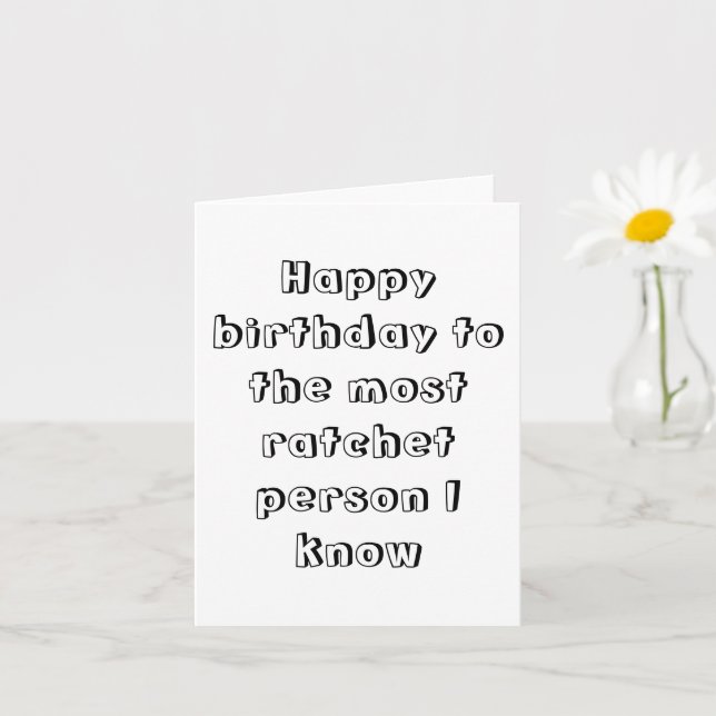 Happy Birthday ratchet card (Small Plant)