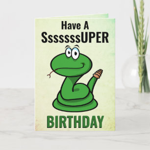 Happy Birthday Rattlesnake Card