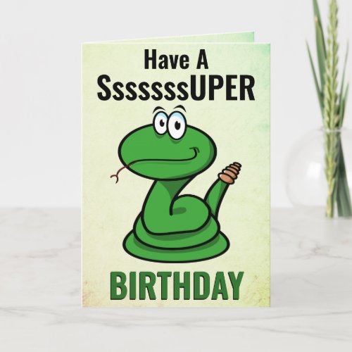 Happy Birthday Rattlesnake  Card