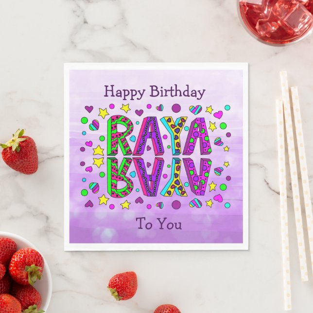 Happy Birthday Raya Party  Napkins (Insitu)