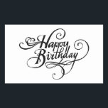 Happy Birthday Rectangular Sticker<br><div class="desc">Celebrate birthdays with these Happy Birthday stickers! Perfect for adding a special touch to gifts,  cards,  treat bags,  tablecloths,  and napkins for friends and family. Share your happy birthday wishes and greetings with these unique stickers.</div>