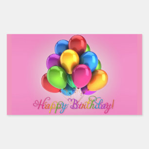 Happy Birthday Rectangular Sticker