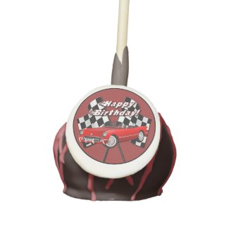Happy Birthday Red Sports Car Cake Pops
