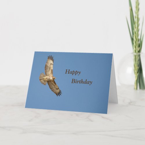 Happy Birthday Red Tailed Hawk Card