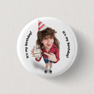 Happy Birthday Redneck Woman With Moonshine Humor Button
