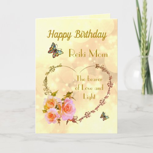 Happy Birthday Reiki Mom design Card