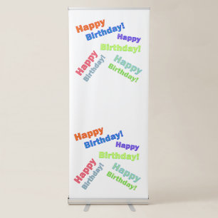 Happy Birthday Retractable Banner