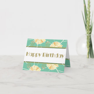 Happy Birthday - Retro Art Deco Perfumed Garden  Card