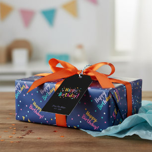 Happy Birthday Retro Gift Tags
