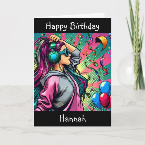 Happy Birthday  Retro Pop Art Card