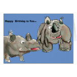 Happy Birthday Rhino Cartoon
