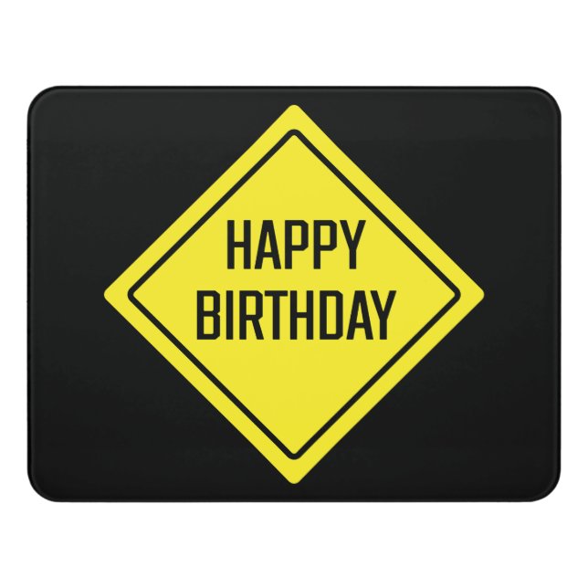 Happy Birthday | Road Sign | Modern Room Sign (Contemporary Front)