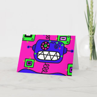 Happy Birthday Robot Card