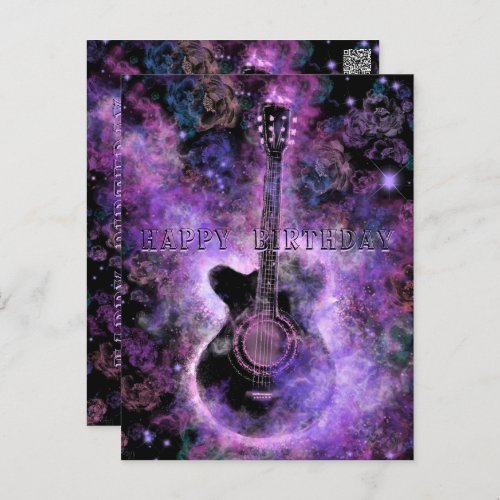 Happy Birthday Rock Guitar Music Card