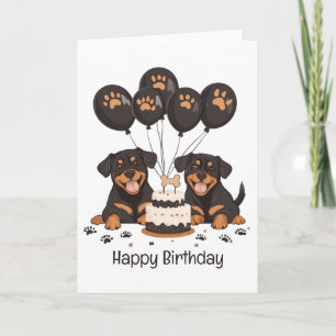 Happy Birthday Rottweiler Dogs Card