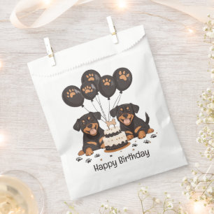 Happy Birthday Rottweiler Dogs Favor Bag