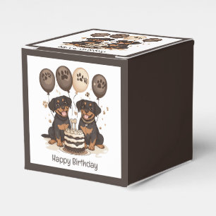 Happy Birthday Rottweiler Dogs Favor Boxes