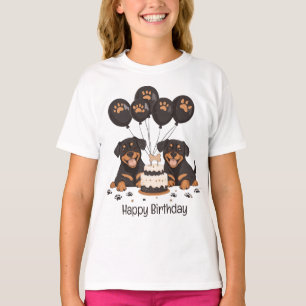 Happy Birthday Rottweiler Dogs T-Shirt