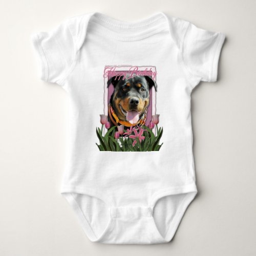 Happy Birthday _ Rottweiler _ SambaParTi Baby Bodysuit