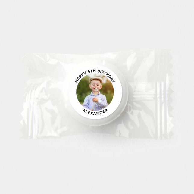 Happy Birthday Round Photo Life Saver® Mints (Front)