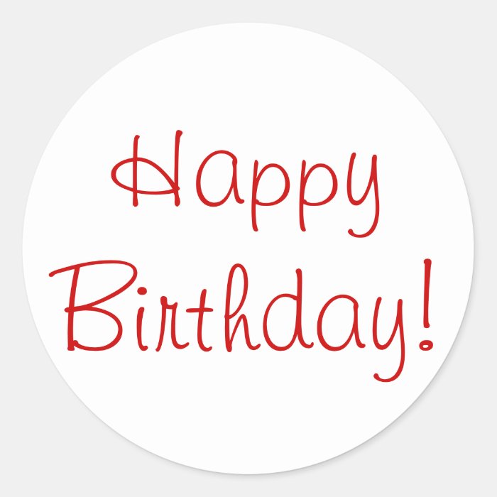 Happy Birthday Round Sticker