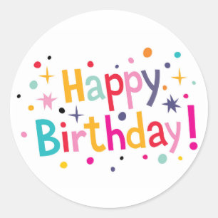 Happy Birthday! Round Sticker