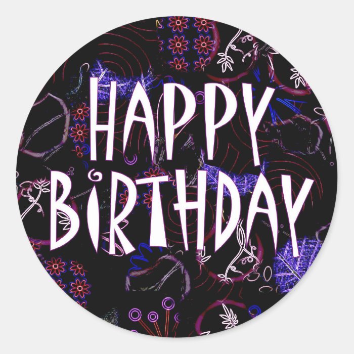 Happy Birthday Round Sticker