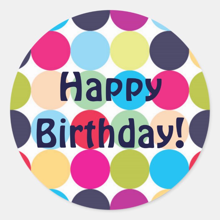 Happy Birthday Round Sticker