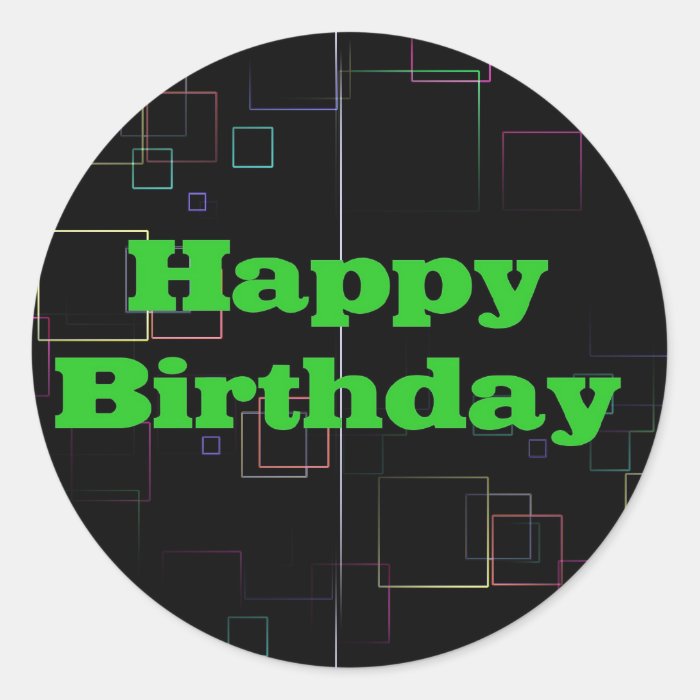 Happy Birthday Round Sticker