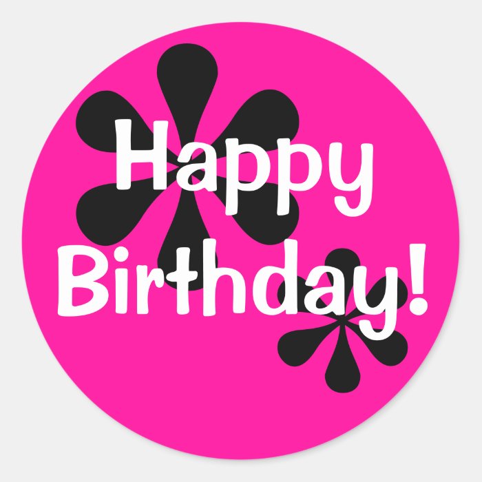 Happy Birthday Round Stickers