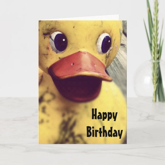 Happy Birthday Rubber Ducky Card (Front)