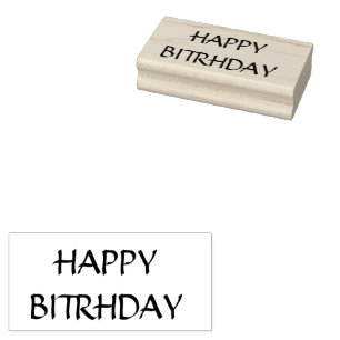 Happy Birthday Rubber stamp