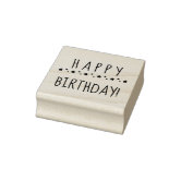 Happy Birthday Rubber Stamp