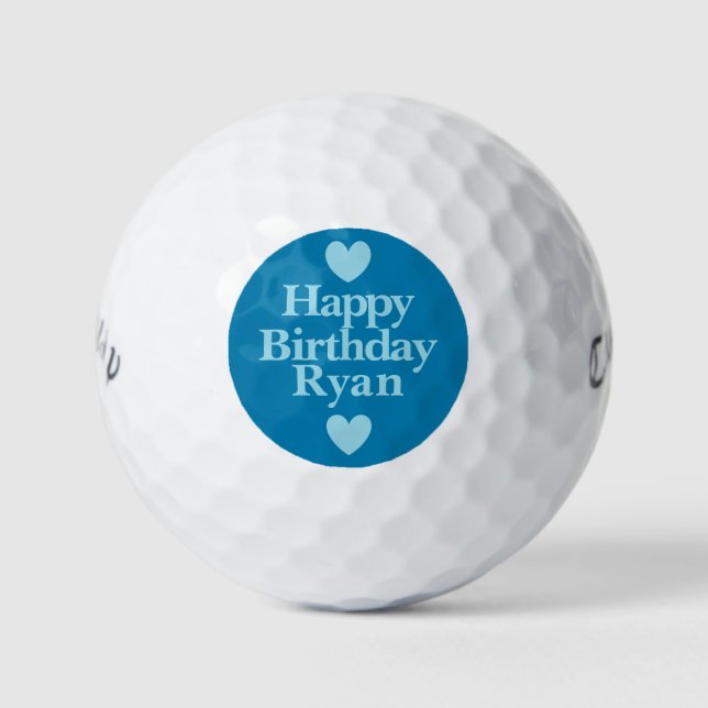 Happy birthday #Ryan golf balls (Front)